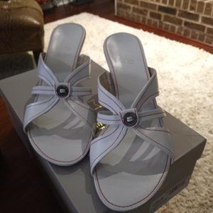 Cole Haan Brooke Slide with Heels White Calf shoes